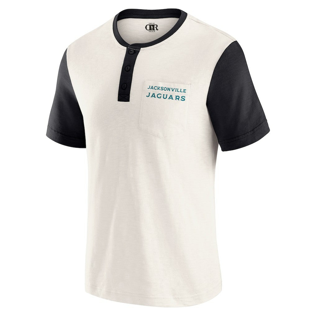 Jacksonville Jaguars Fanatics Darius Rucker Collection Henley Colorblock Slub Pocket T-Shirt