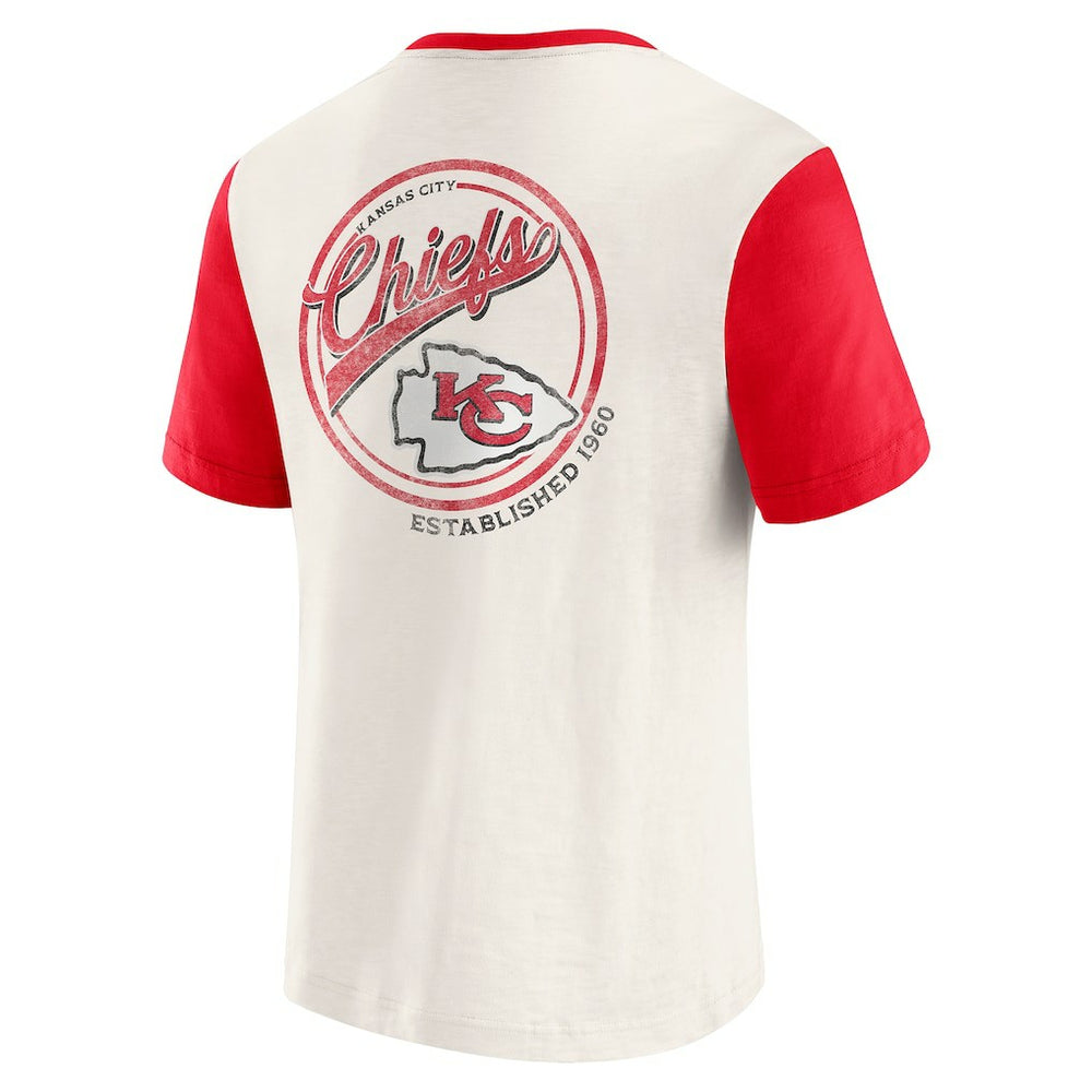 Kansas City Chiefs Fanatics Darius Rucker Collection Henley Colorblock Slub Pocket T-Shirt