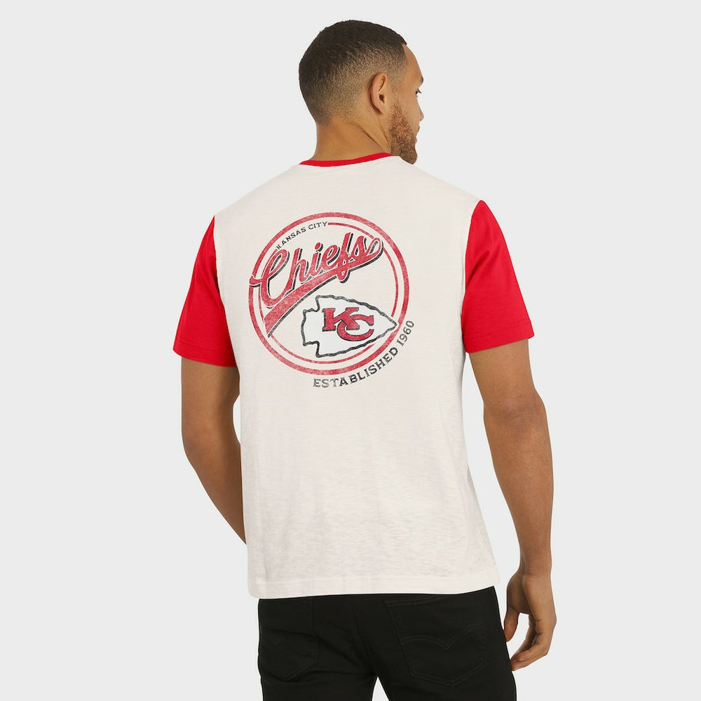 Kansas City Chiefs Fanatics Darius Rucker Collection Henley Colorblock Slub Pocket T-Shirt