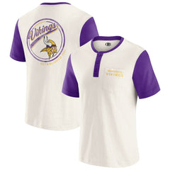 Minnesota Vikings Fanatics Darius Rucker Collection Henley Colorblock Slub Pocket T-Shirt