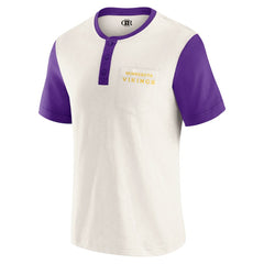 Minnesota Vikings Fanatics Darius Rucker Collection Henley Colorblock Slub Pocket T-Shirt