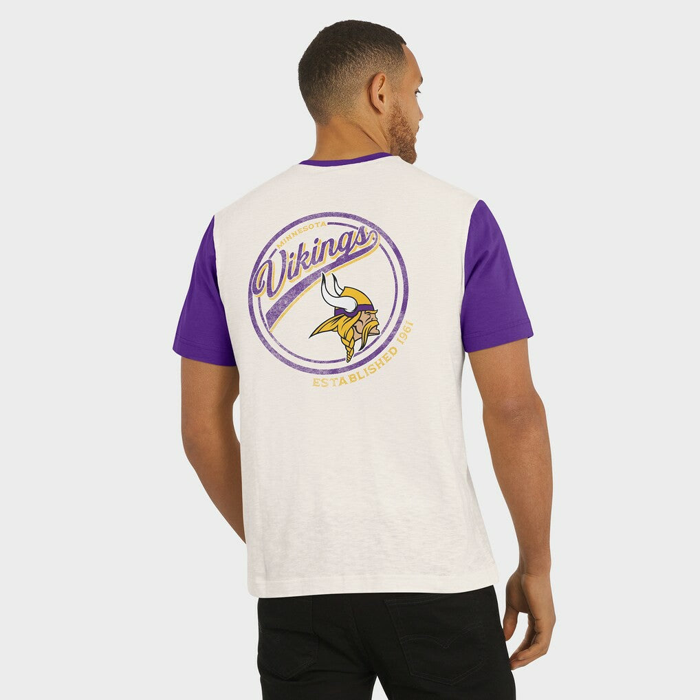 Minnesota Vikings Fanatics Darius Rucker Collection Henley Colorblock Slub Pocket T-Shirt