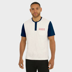 New England Patriots Fanatics Darius Rucker Collection Henley Colorblock Slub Pocket T-Shirt