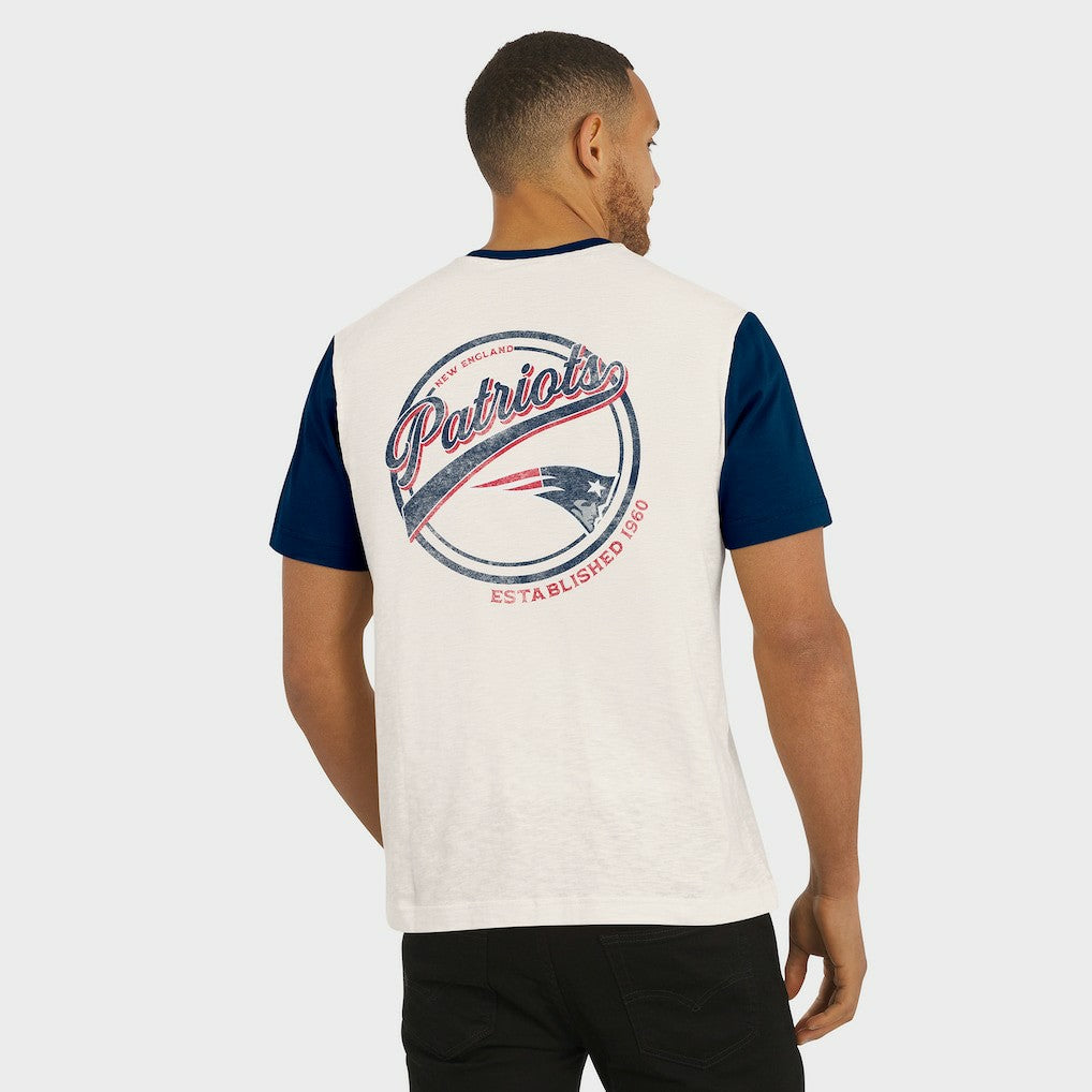New England Patriots Fanatics Darius Rucker Collection Henley Colorblock Slub Pocket T-Shirt