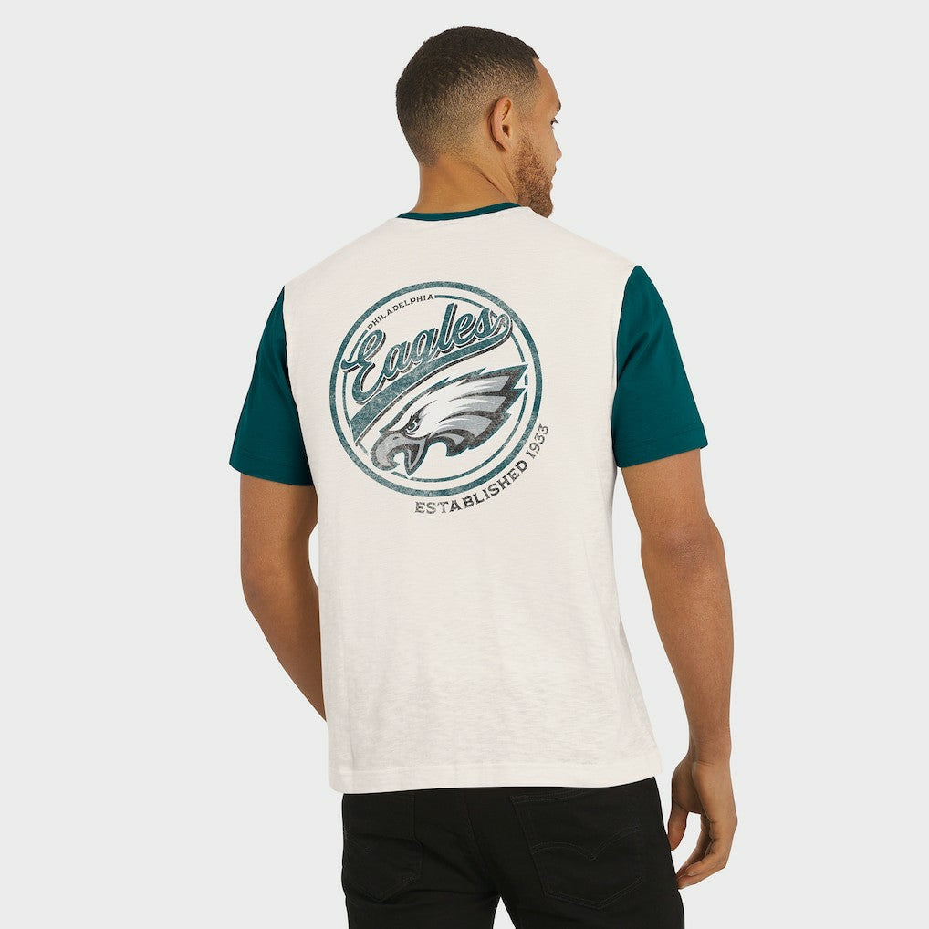 Philadelphia Eagles Fanatics Darius Rucker Collection Henley Colorblock Slub Pocket T-Shirt