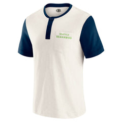 Seattle Seahawks Fanatics Darius Rucker Collection Henley Colorblock Slub Pocket T-Shirt