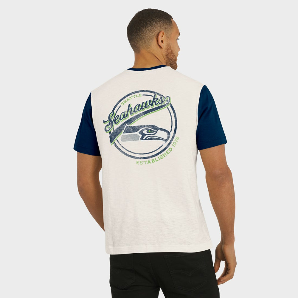 Seattle Seahawks Fanatics Darius Rucker Collection Henley Colorblock Slub Pocket T-Shirt