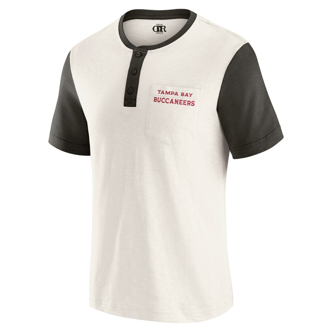 Tampa Bay Buccaneers Fanatics Darius Rucker Collection Henley Colorblock Slub Pocket T-Shirt
