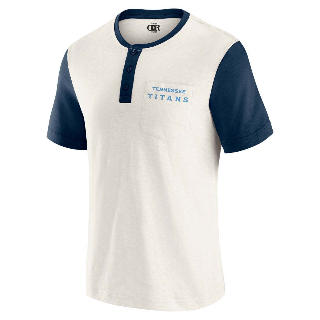 Tennessee Titans Fanatics Darius Rucker Collection Henley Colorblock Slub Pocket T-Shirt