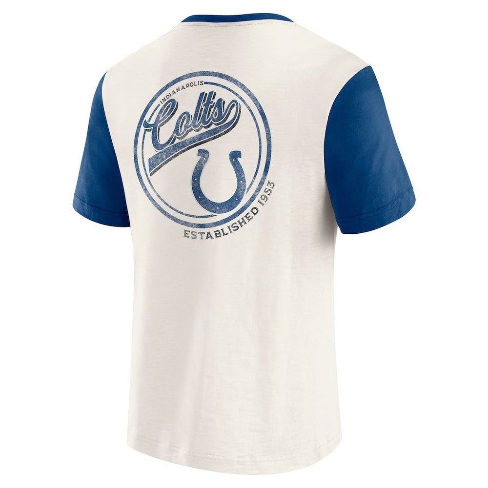 Indianapolis Colts Fanatics Darius Rucker Collection Henley Colorblock Slub Pocket T-Shirt