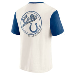 Indianapolis Colts Fanatics Darius Rucker Collection Henley Colorblock Slub Pocket T-Shirt