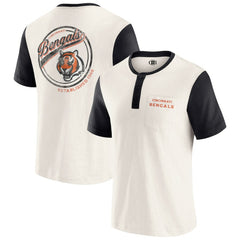Cincinnati Bengals Fanatics Darius Rucker Collection Henley Colorblock Slub Pocket T-Shirt