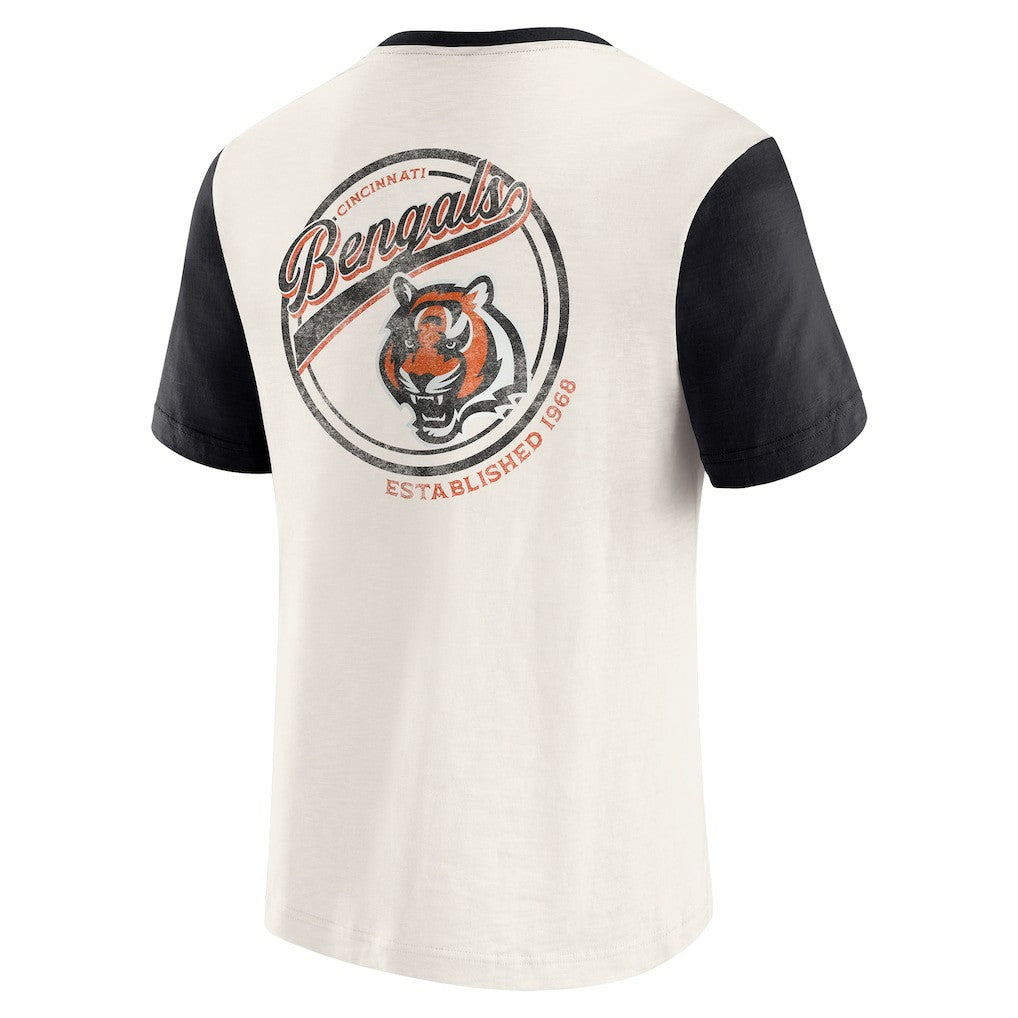Cincinnati Bengals Fanatics Darius Rucker Collection Henley Colorblock Slub Pocket T-Shirt