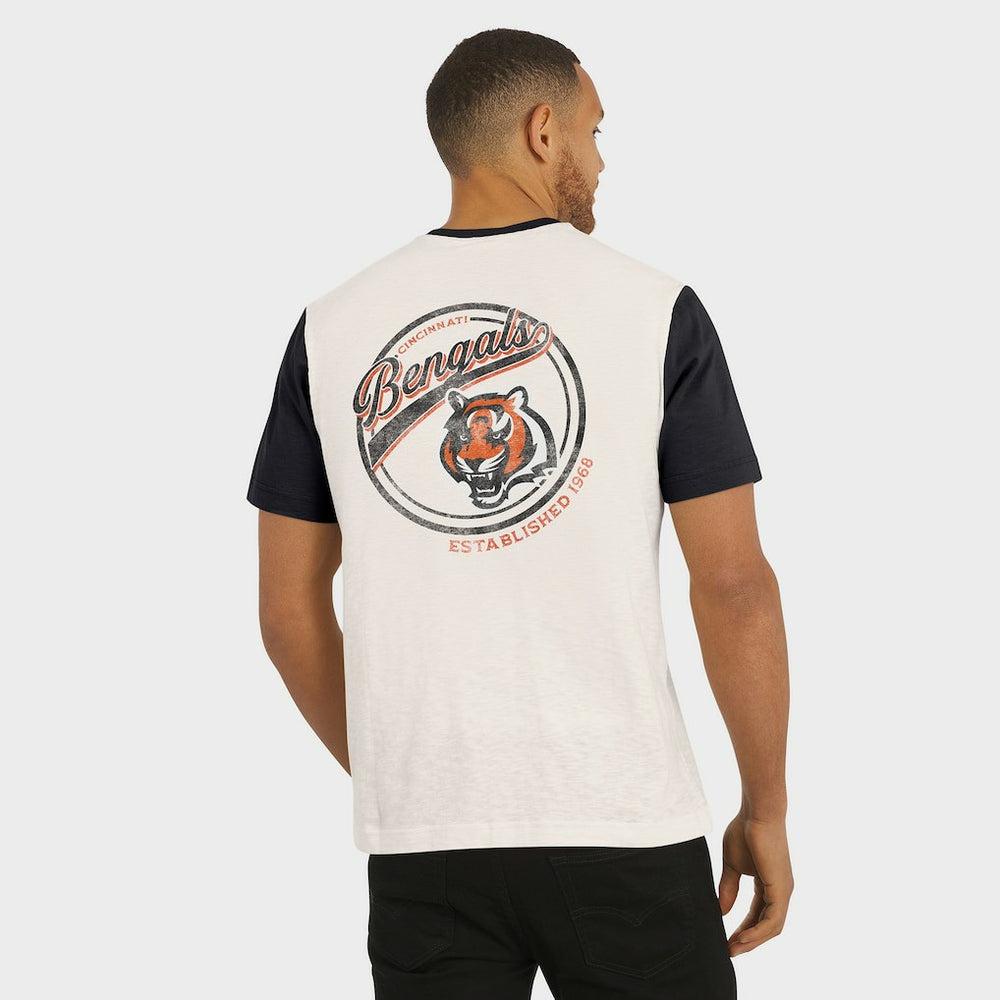Cincinnati Bengals Fanatics Darius Rucker Collection Henley Colorblock Slub Pocket T-Shirt