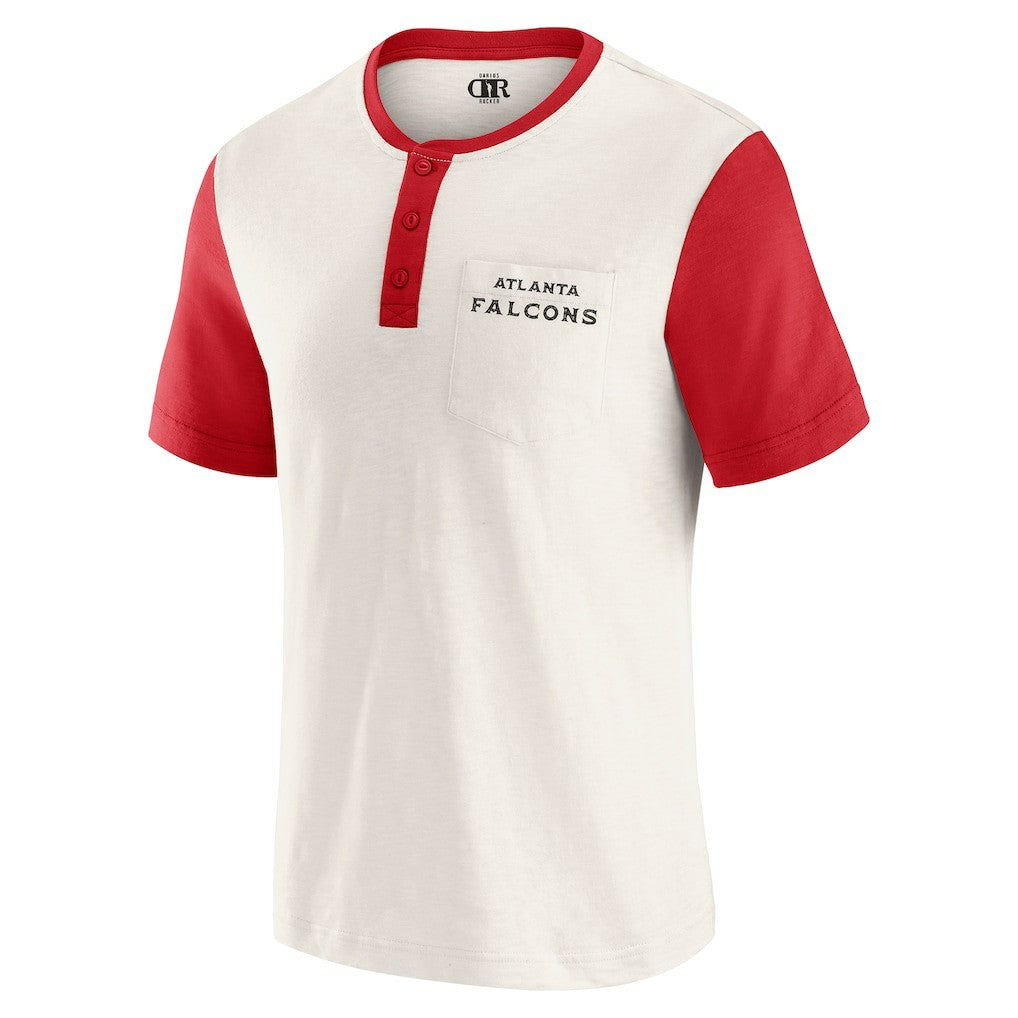 Atlanta Falcons Fanatics Darius Rucker Collection Henley Colorblock Slub Pocket T-Shirt