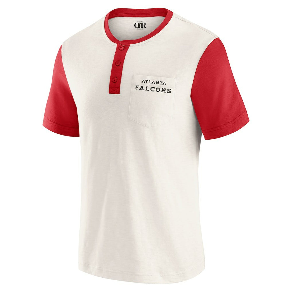 Atlanta Falcons Fanatics Darius Rucker Collection Henley Colorblock Slub Pocket T-Shirt