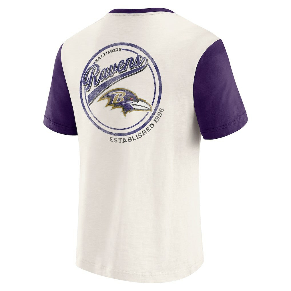 Baltimore Ravens Fanatics Darius Rucker Collection Henley Colorblock Slub Pocket T-Shirt