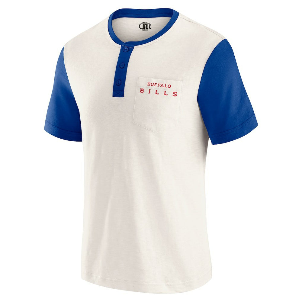Buffalo Bills Fanatics Darius Rucker Collection Henley Colorblock Slub Pocket T-Shirt