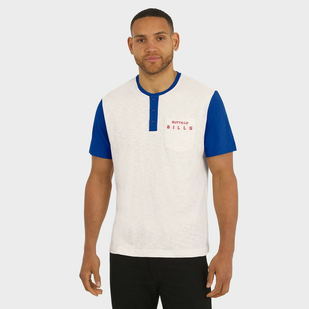 Buffalo Bills Fanatics Darius Rucker Collection Henley Colorblock Slub Pocket T-Shirt