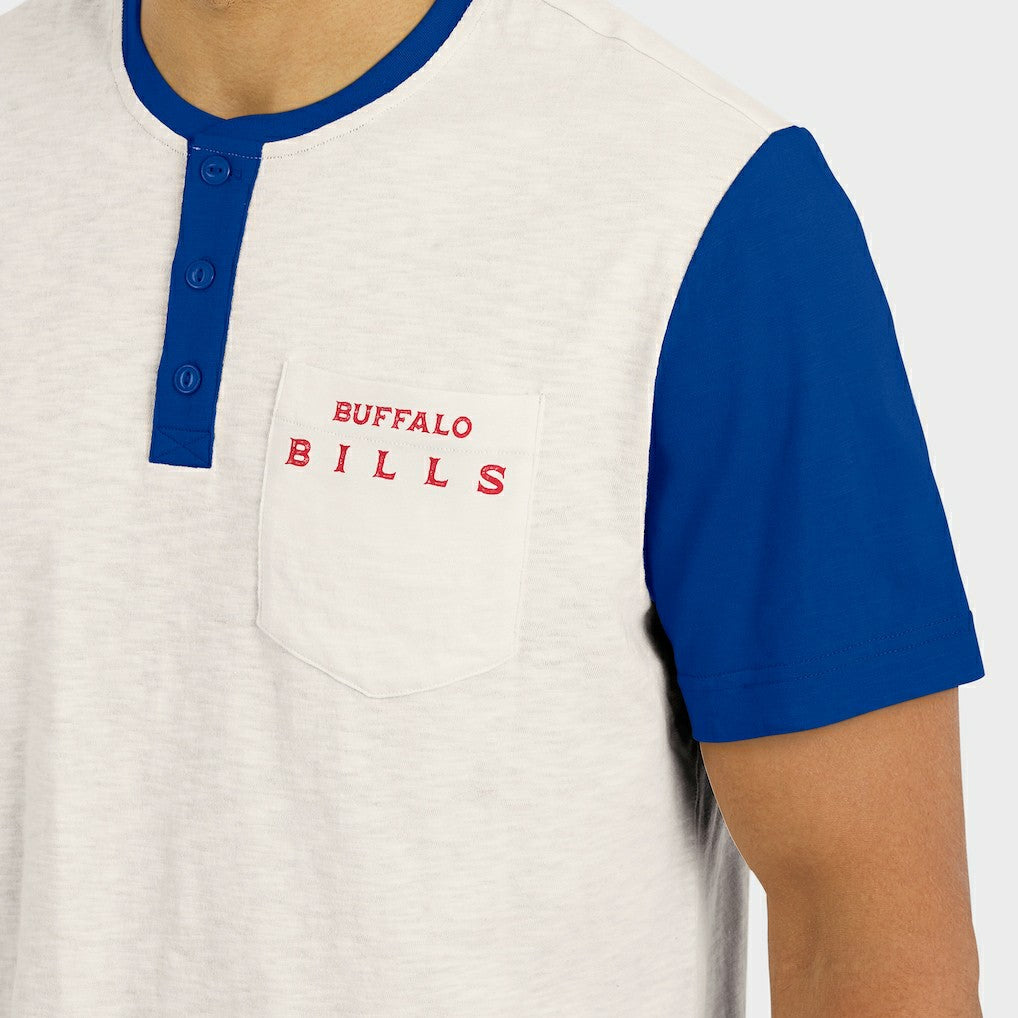 Buffalo Bills Fanatics Darius Rucker Collection Henley Colorblock Slub Pocket T-Shirt