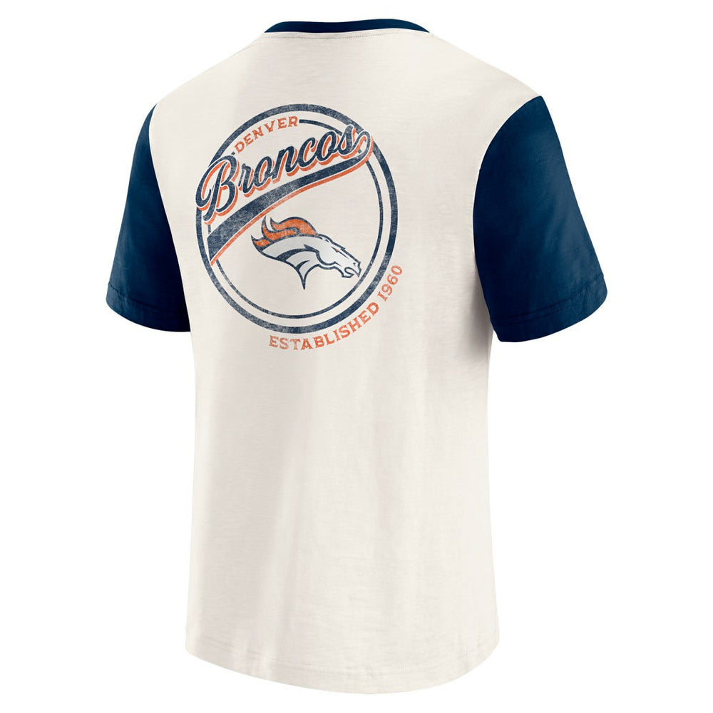 Denver Broncos Fanatics Darius Rucker Collection Henley Colorblock Slub Pocket T-Shirt