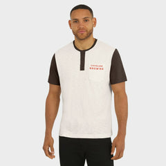 Cleveland Browns Fanatics Darius Rucker Collection Henley Colorblock Slub Pocket T-Shirt