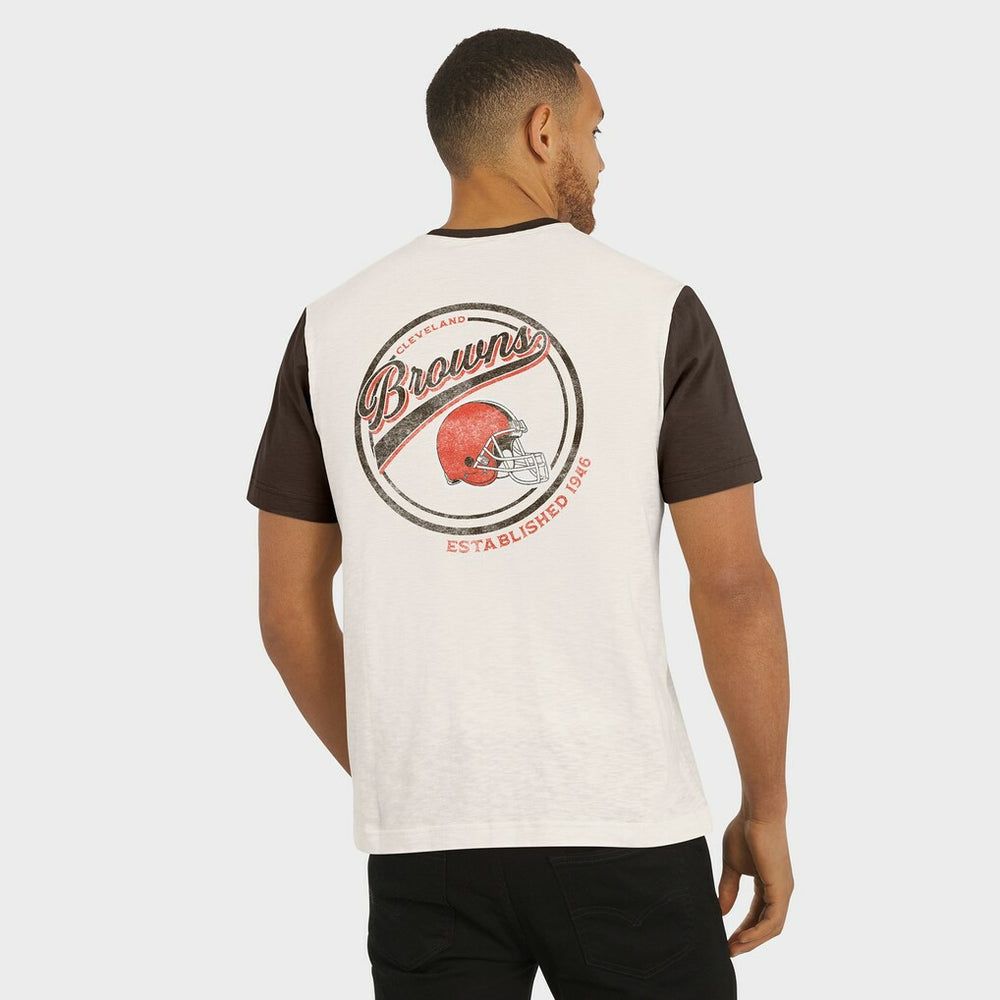Cleveland Browns Fanatics Darius Rucker Collection Henley Colorblock Slub Pocket T-Shirt