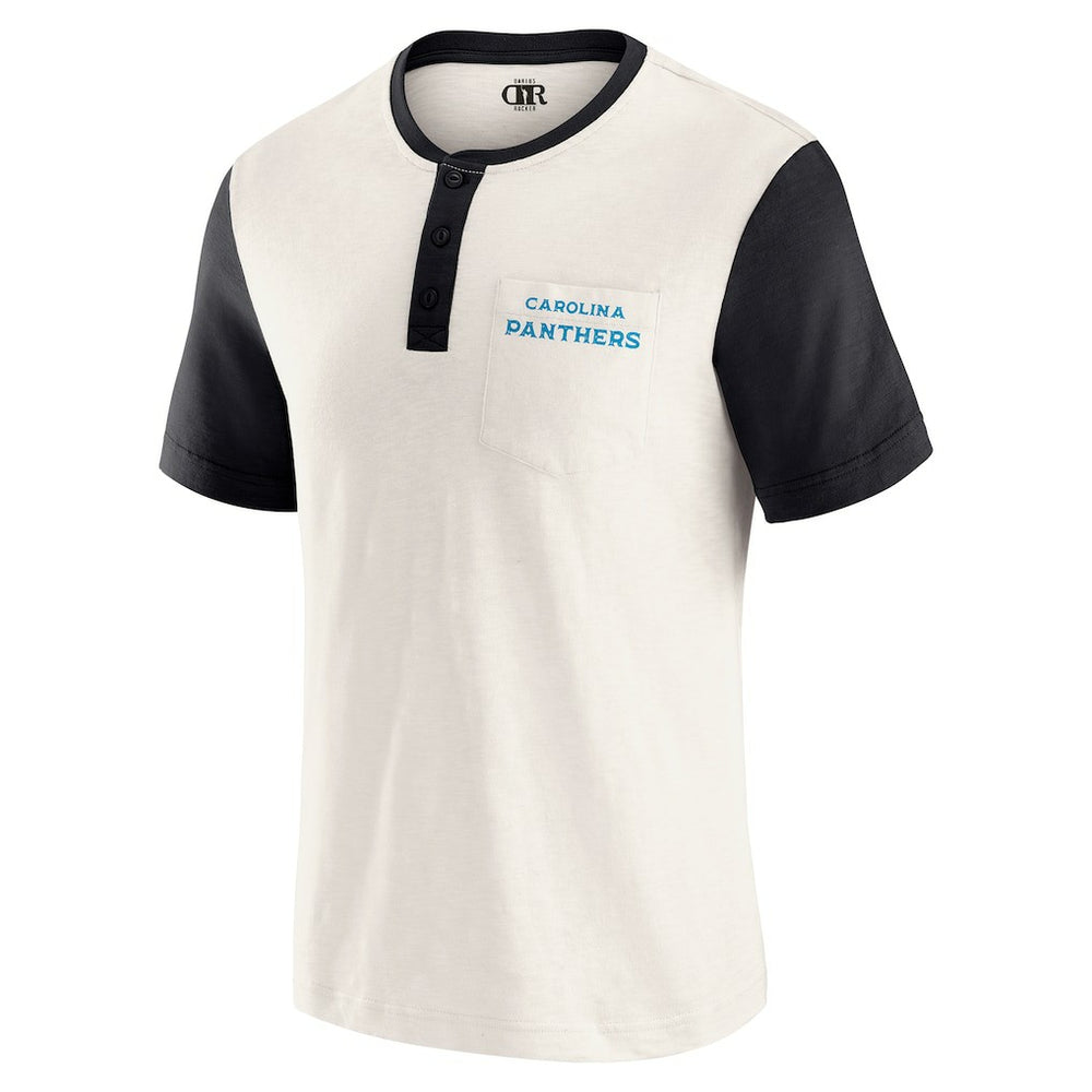 Carolina Panthers Fanatics Darius Rucker Collection Henley Colorblock Slub Pocket T-Shirt
