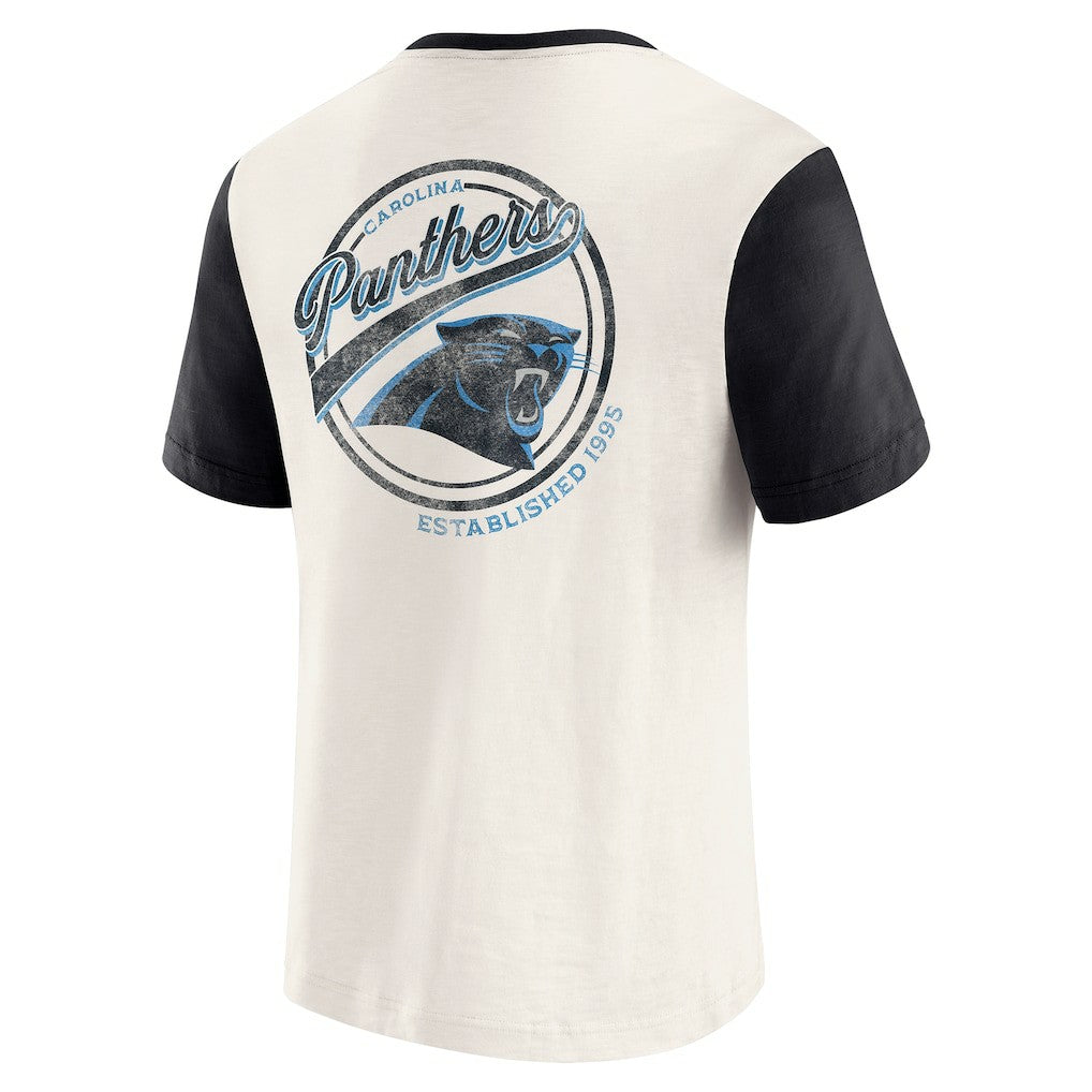 Carolina Panthers Fanatics Darius Rucker Collection Henley Colorblock Slub Pocket T-Shirt