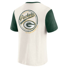 Green Bay Packers Fanatics Darius Rucker Collection Henley Colorblock Slub Pocket T-Shirt