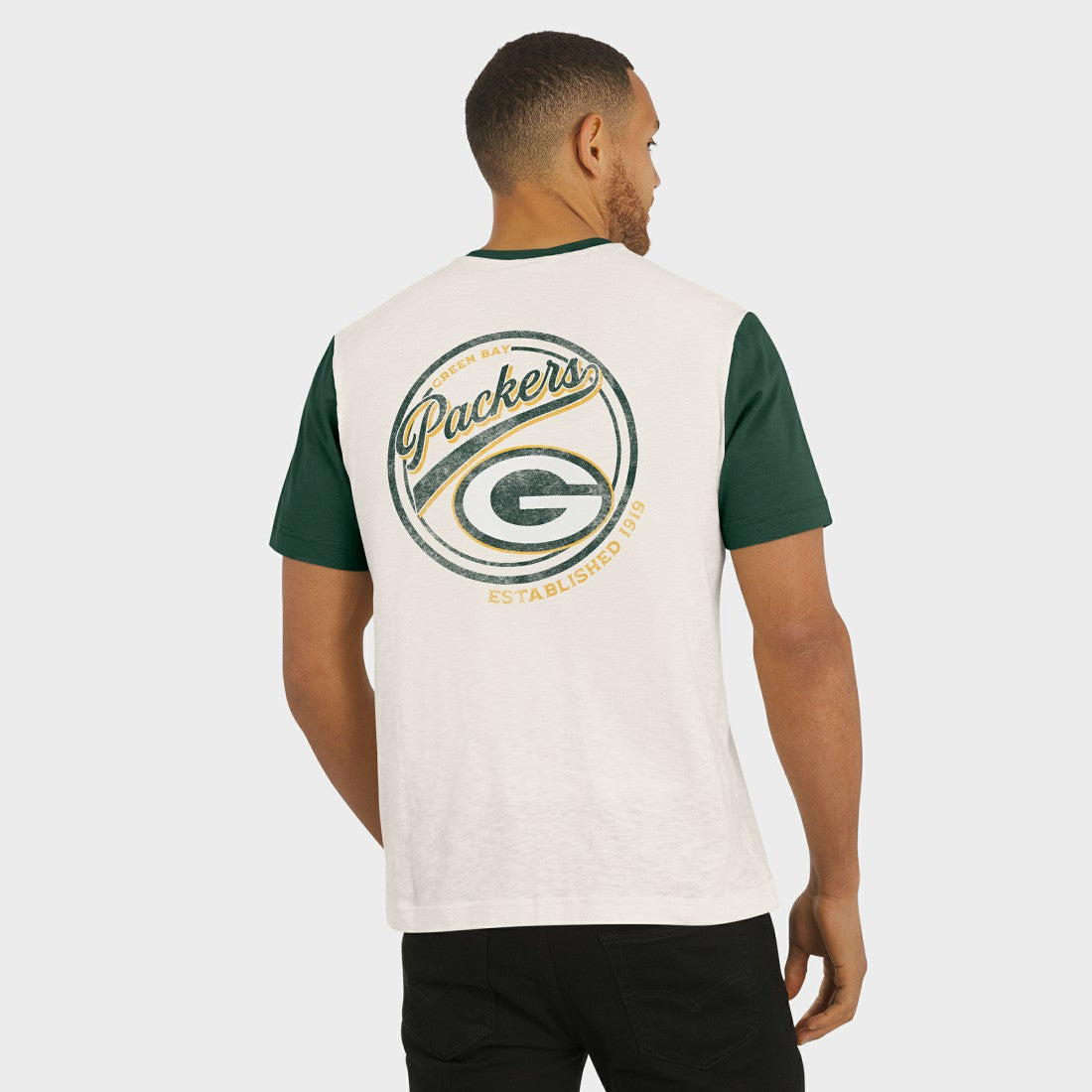 Green Bay Packers Fanatics Darius Rucker Collection Henley Colorblock Slub Pocket T-Shirt