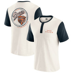 Chicago Bears Fanatics Darius Rucker Collection Henley Colorblock Slub Pocket T-Shirt
