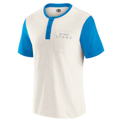 Detroit Lions Fanatics Darius Rucker Collection Henley Colorblock Slub Pocket T-Shirt