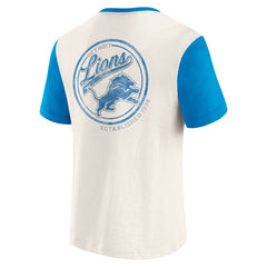 Detroit Lions Fanatics Darius Rucker Collection Henley Colorblock Slub Pocket T-Shirt