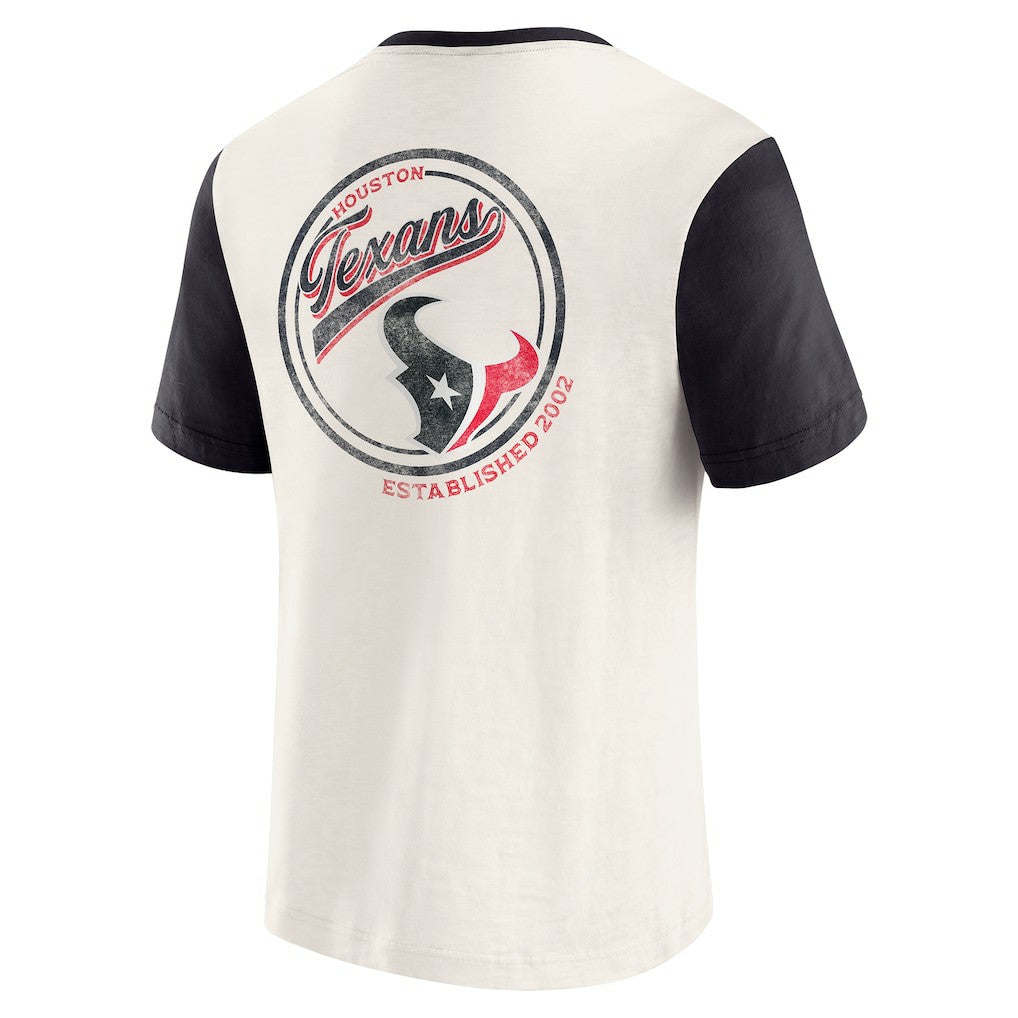 Houston Texans Fanatics Darius Rucker Collection Henley Colorblock Slub Pocket T-Shirt