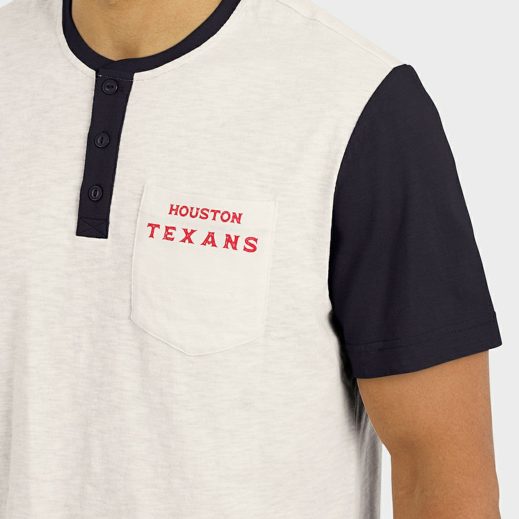 Houston Texans Fanatics Darius Rucker Collection Henley Colorblock Slub Pocket T-Shirt