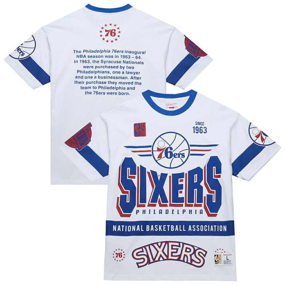 Philadelphia 76ers Unisex Hardwood Classics Vintage Team Origins Premium T-Shirt On Sale