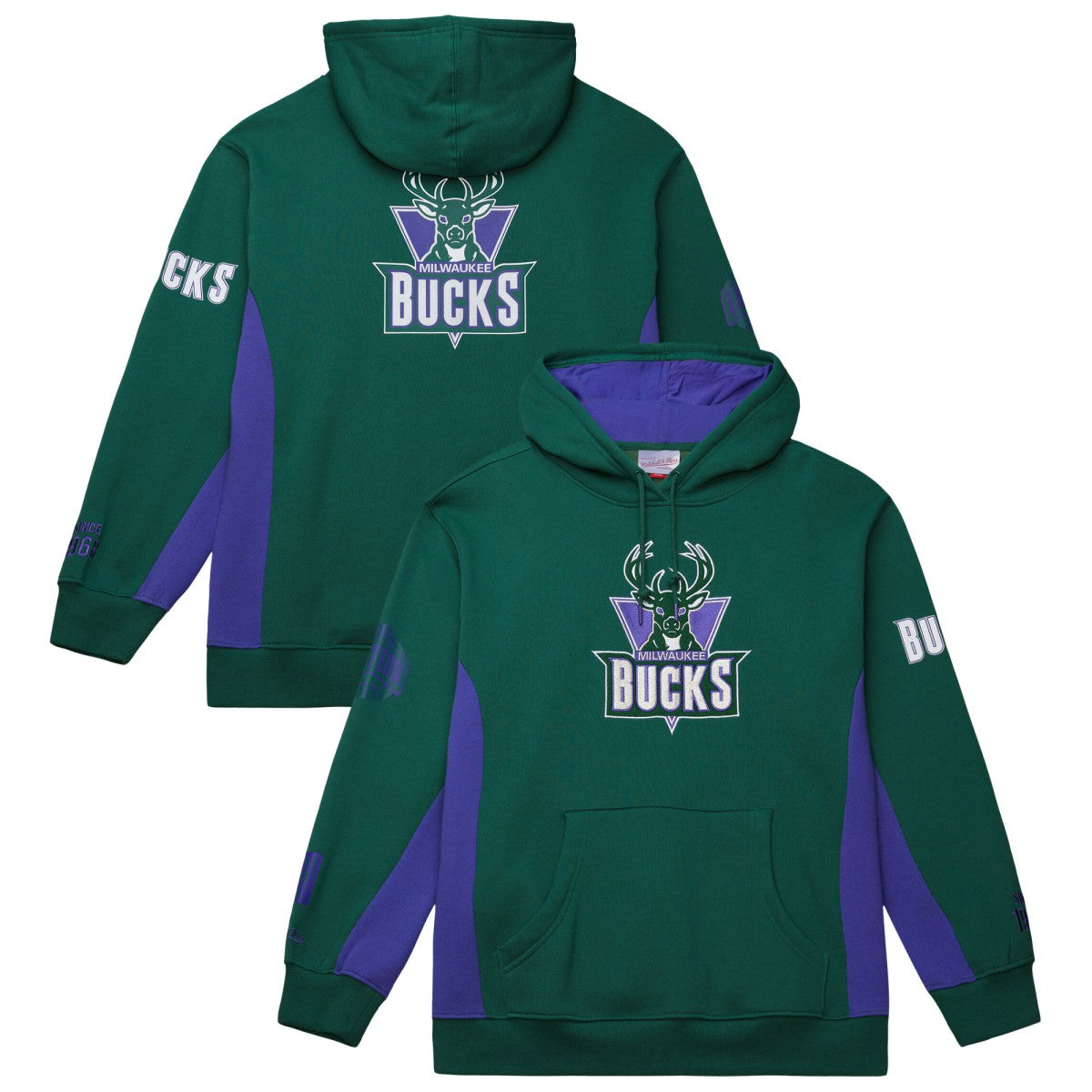 Milwaukee Bucks Hardwood Classics Team Origins Fleece Pullover Hoodie Outlet