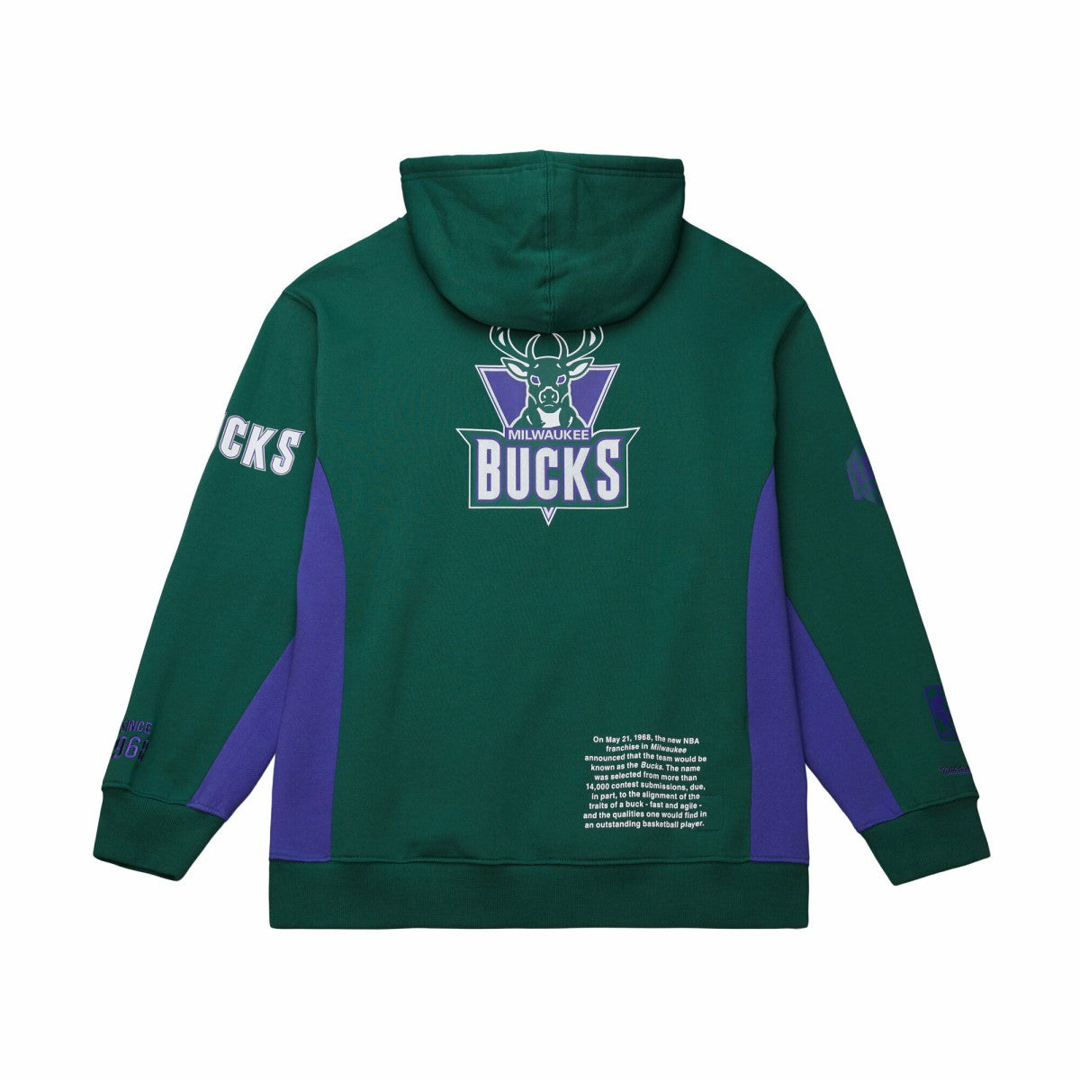 Milwaukee Bucks Hardwood Classics Team Origins Fleece Pullover Hoodie Outlet