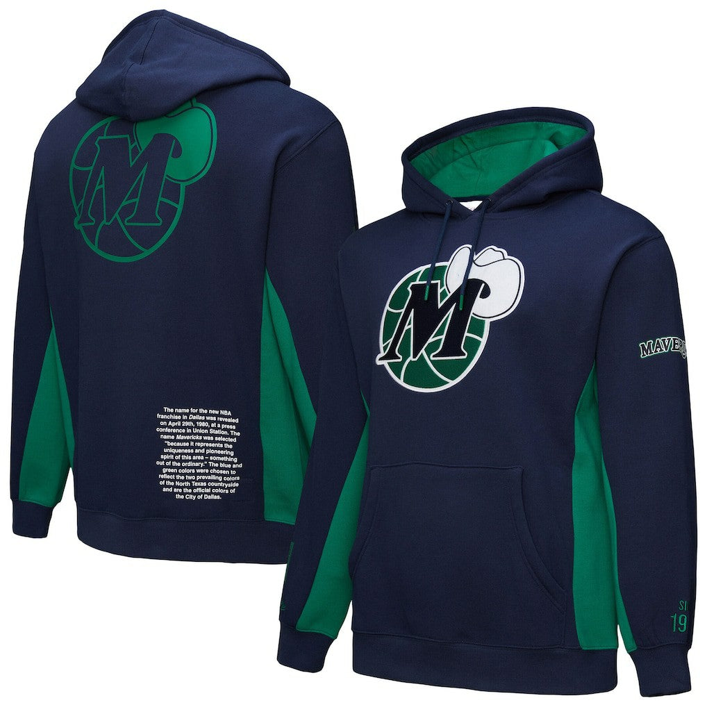 Dallas Mavericks Hardwood Classics Team Origins Fleece Pullover Hoodie sale On Sale