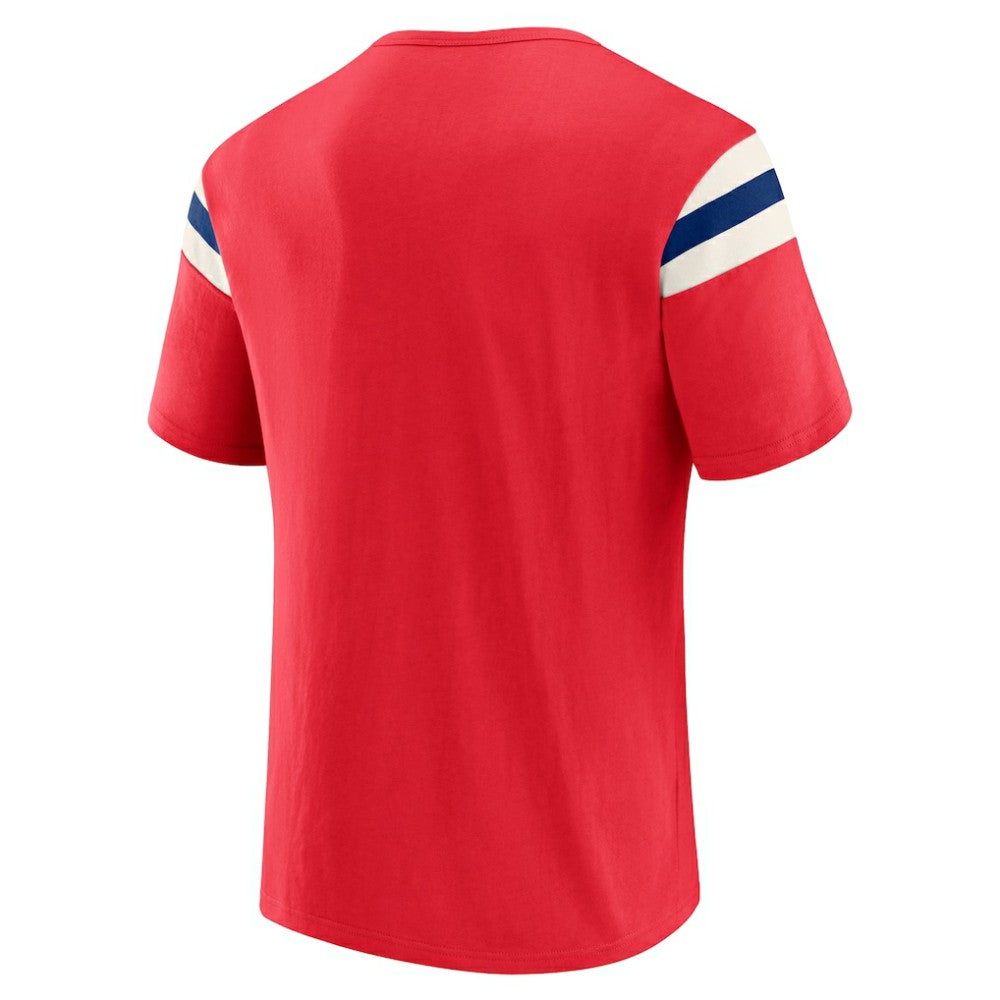 Philadelphia Phillies Darius Rucker Collection by Fanatics Distressed Sleeve Stripe T-Shirt | MLB Outlet