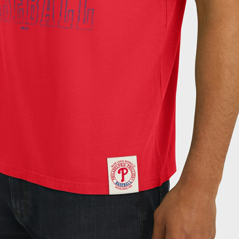 Philadelphia Phillies Darius Rucker Collection by Fanatics Distressed Sleeve Stripe T-Shirt | MLB Outlet