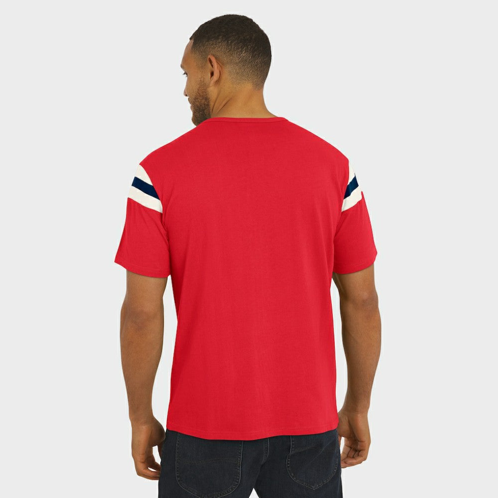 St. Louis Cardinals Darius Rucker Collection by Fanatics Distressed Sleeve Stripe T-Shirt | MLB Discount