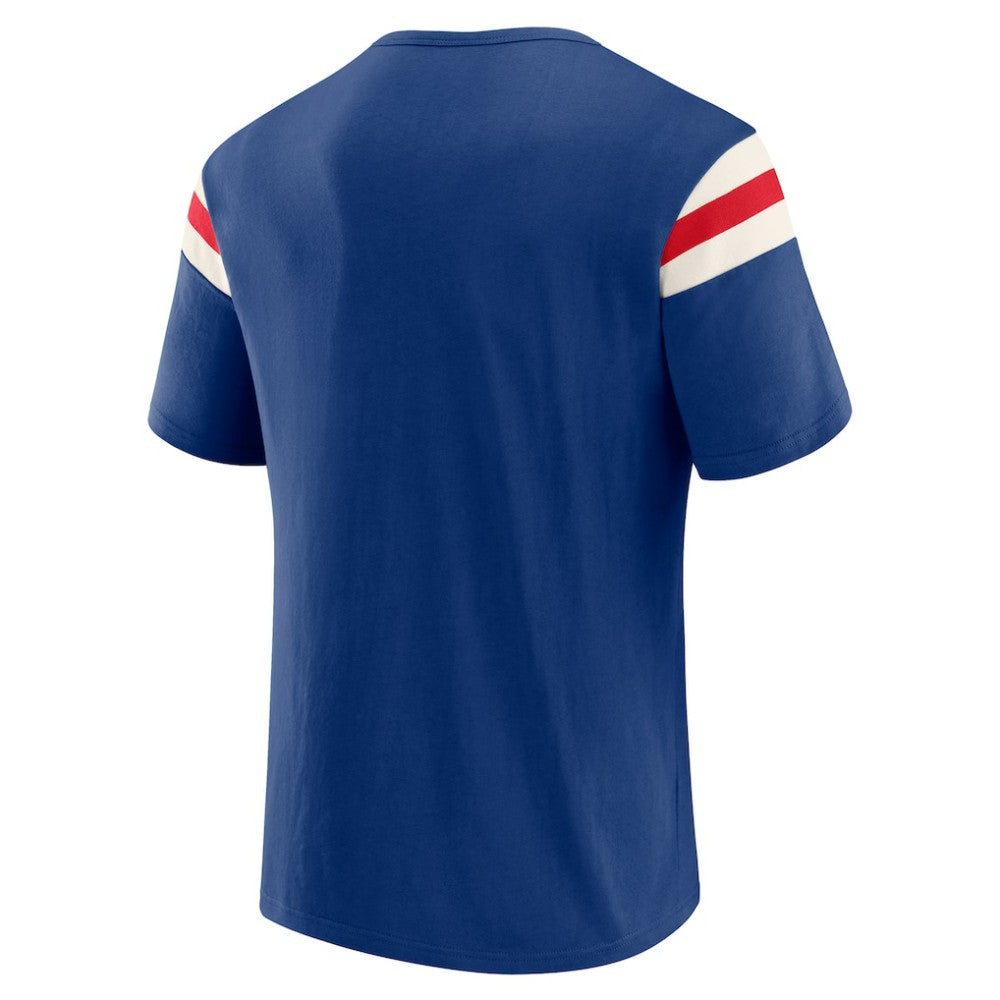 Texas Rangers Darius Rucker Collection by Fanatics Distressed Sleeve Stripe T-Shirt | MLB For sale