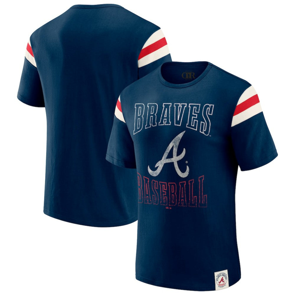 Atlanta Braves Darius Rucker Collection by Fanatics Distressed Sleeve Stripe T-Shirt | MLB Online