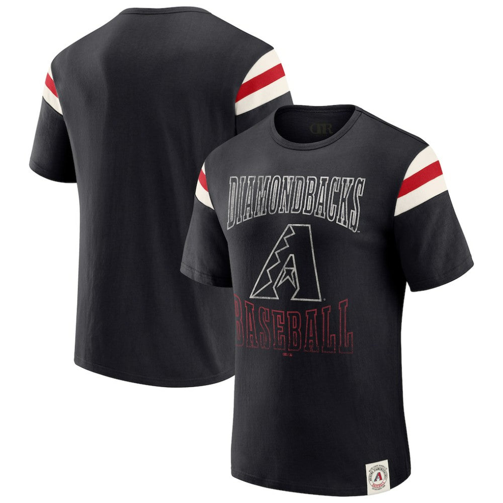 Arizona Diamondbacks Darius Rucker Collection by Fanatics Distressed Sleeve Stripe T-Shirt | MLB Near me