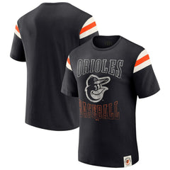 Baltimore Orioles Darius Rucker Collection by Fanatics Distressed Sleeve Stripe T-Shirt | MLB Sale