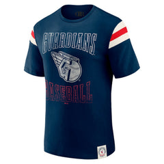 Cleveland Guardians Darius Rucker Collection by Fanatics Distressed Sleeve Stripe T-Shirt | MLB New