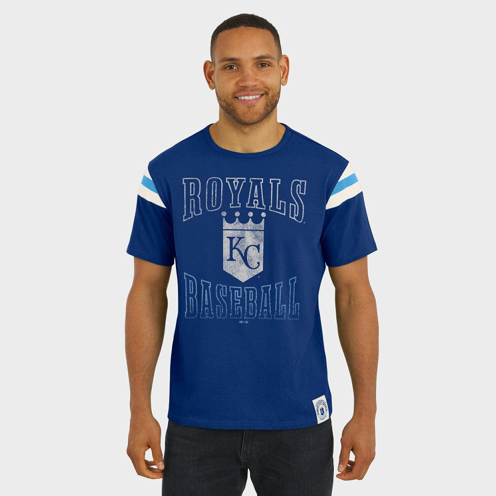 Kansas City Royals Darius Rucker Collection by Fanatics Distressed Sleeve Stripe T-Shirt | MLB New