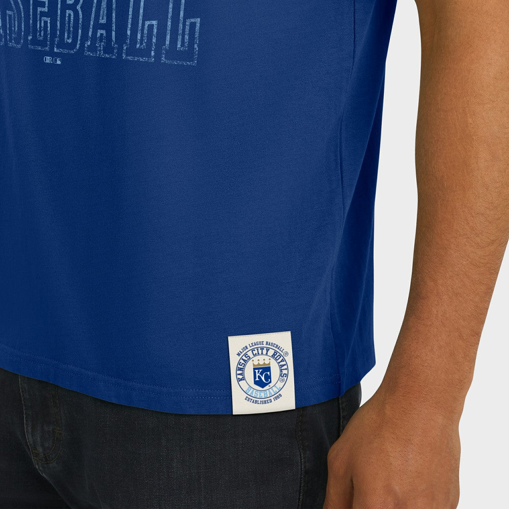Kansas City Royals Darius Rucker Collection by Fanatics Distressed Sleeve Stripe T-Shirt | MLB New
